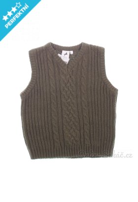 Dětská pletená vesta C&A 110, khaki #19042100956024